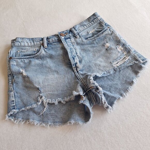 💙 BlankNYC Cut Off Denim Jeans Shorts Size 28/29 Western Country Coastal Cowgir - Picture 5 of 8